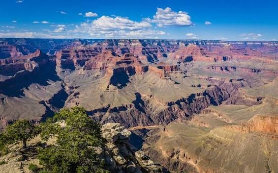 Clouds and shadows over the Grand Canyon and Marble Canyon gorge